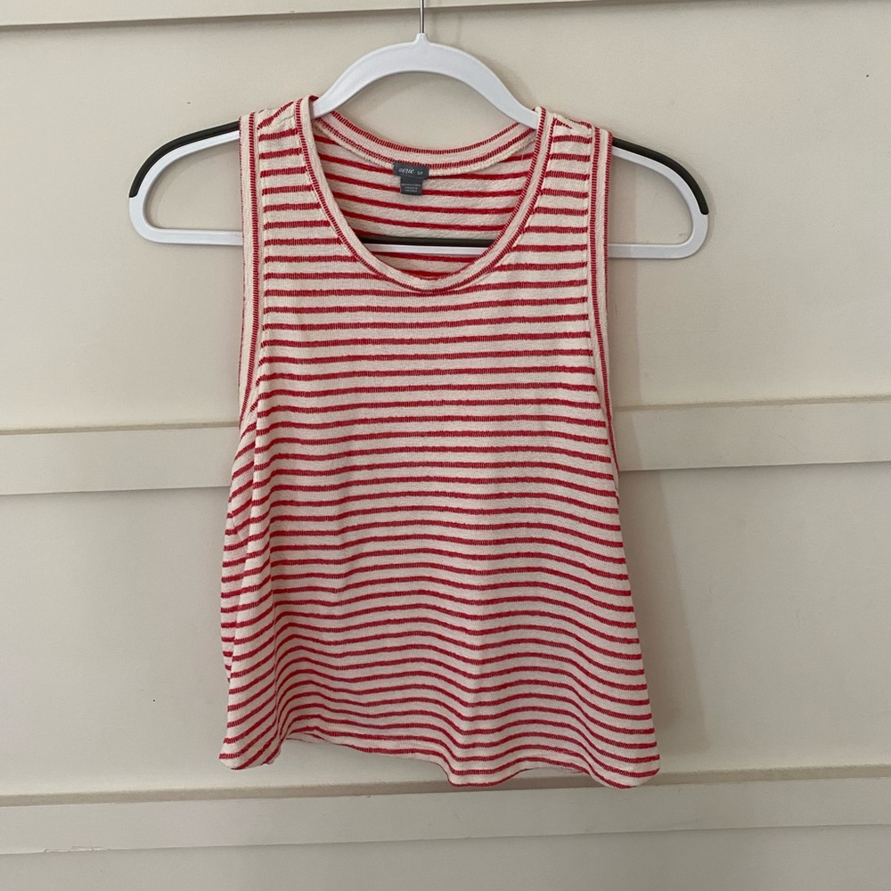 aerie red striped tank